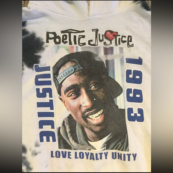 Sold!!!!Tupac Shakur Poetic Justice Men’s Tie Dye Hoodie Sweatshirt - Picture 5 of 8